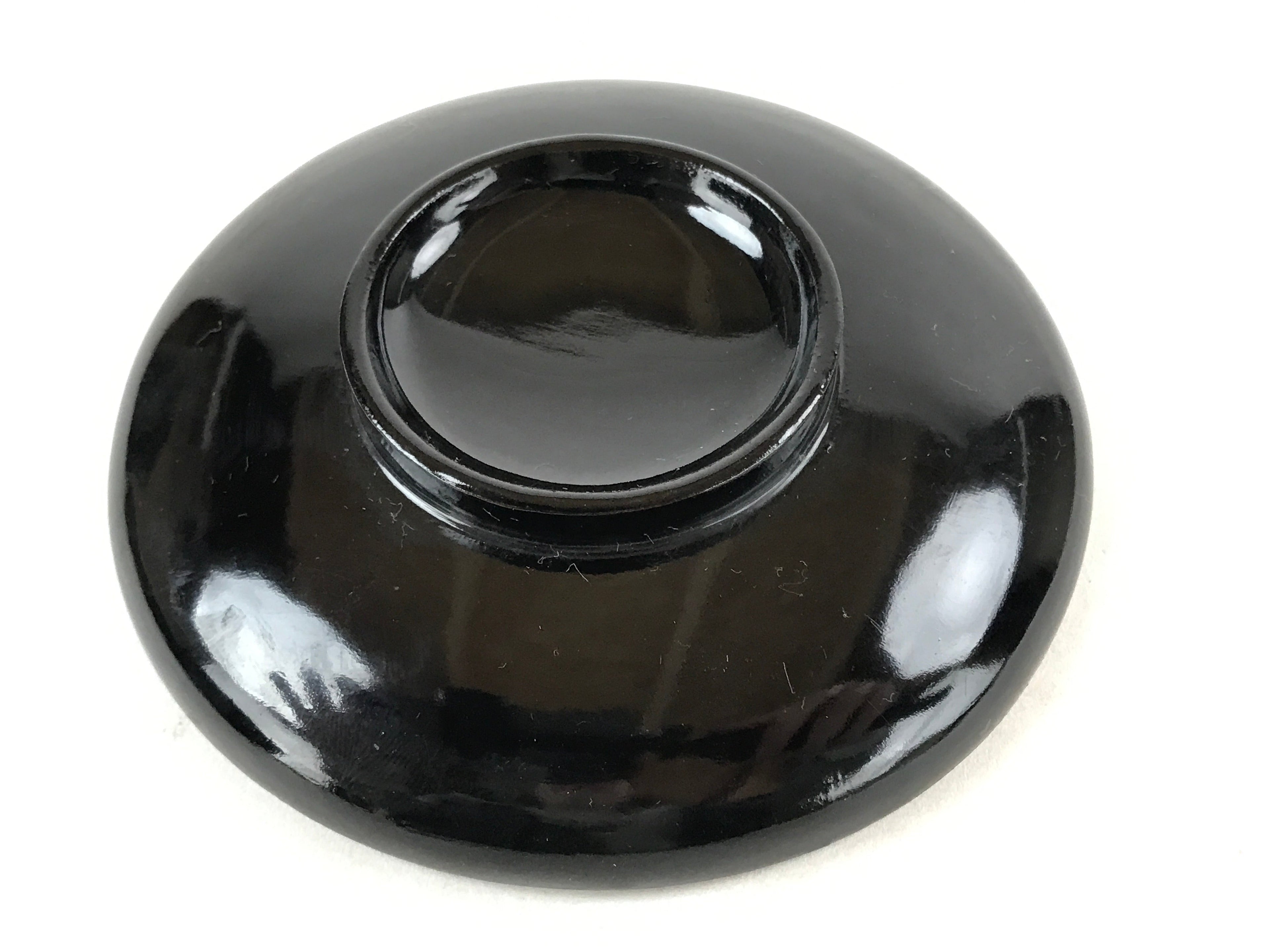 Japanese Lacquered Wooden Lidded Bowl Owan Vtg Rice Soup Dish Red Black LB96