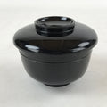 Japanese Lacquered Wooden Lidded Bowl Owan Vtg Rice Soup Dish Red Black LB96