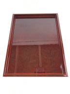 Japanese Lacquered Wooden Lidded Fumibako Letter Box Shunkei Storage Brown FB74