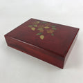 Japanese Lacquered Wooden Lidded Fumibako Letter Box Shunkei-nuri Makie FB75