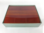 Japanese Lacquered Wooden Lidded Fumibako Letter Box Vtg Shunkei Nuri Book FB80