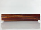 Japanese Lacquered Wooden Lidded Fumibako Letter Box Vtg Shunkei Nuri Brown FB79