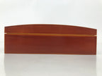 Japanese Lacquered Wooden Lidded Fumibako Letter Box Vtg Shunkei Nuri Brown FB89