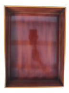 Japanese Lacquered Wooden Lidded Fumibako Letter Box Vtg Shunkei Nuri Brown FB89