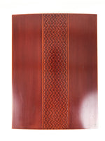 Japanese Lacquered Wooden Lidded Fumibako Letter Box Vtg Shunkei Nuri Brown FB92