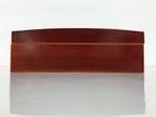 Japanese Lacquered Wooden Lidded Fumibako Letter Box Vtg Shunkei Nuri Brown FB92