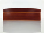 Japanese Lacquered Wooden Lidded Fumibako Letter Box Vtg Shunkei Nuri Brown FB92