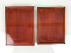 Japanese Lacquered Wooden Lidded Fumibako Letter Box Vtg Shunkei Nuri Brown FB93