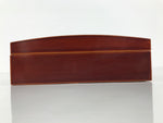Japanese Lacquered Wooden Lidded Fumibako Letter Box Vtg Shunkei Nuri Brown FB93