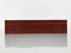 Japanese Lacquered Wooden Lidded Fumibako Letter Box Vtg Shunkei Nuri Brown FB93