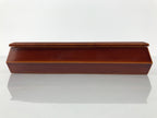 Japanese Lacquered Wooden Lidded Fumibako Letter Box Vtg Shunkei Nuri Brown LWB1
