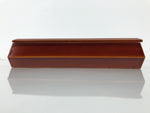 Japanese Lacquered Wooden Lidded Fumibako Letter Box Vtg Shunkei Nuri Brown LWB177