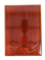 Japanese Lacquered Wooden Lidded Fumibako Letter Box Vtg Shunkei Nuri Brown LWB177