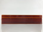 Japanese Lacquered Wooden Lidded Fumibako Letter Box Vtg Silk Shunkei Nuri FB81