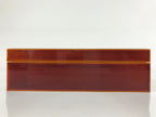 Japanese Lacquered Wooden Lidded Fumibako Letter Box Vtg Silk Shunkei Nuri FB81