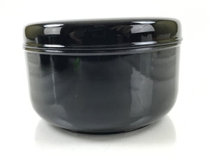 Japanese Lacquered Wooden Lidded Rice Container Vtg Bento Box Black Fish L371