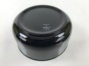 Japanese Lacquered Wooden Lidded Rice Container Vtg Bento Box Black Fish L371