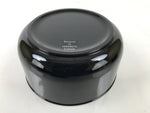 Japanese Lacquered Wooden Lidded Rice Container Vtg Bento Box Black Fish L373