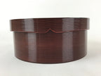 Japanese Lacquered Wooden Lidded Round Box Vtg Chabitsu Ginkgo Wajima-Nuri LWB77