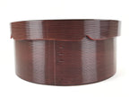 Japanese Lacquered Wooden Lidded Round Box Vtg Chabitsu Ginkgo Wajima-Nuri LWB77