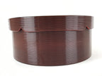 Japanese Lacquered Wooden Lidded Round Box Vtg Chabitsu Ginkgo Wajima-Nuri LWB77