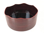 Japanese Lacquered Wooden Lidded Round Box Vtg Chabitsu Ginkgo Wajima-Nuri LWB77