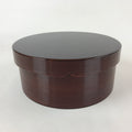 Japanese Lacquered Wooden Lidded Round Box Vtg Chabitsu Ginkgo Wajima-Nuri LWB77