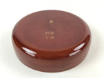Japanese Lacquered Wooden Lidded Serving Bowl Vtg Brown Shunkei-Nuri LWB76