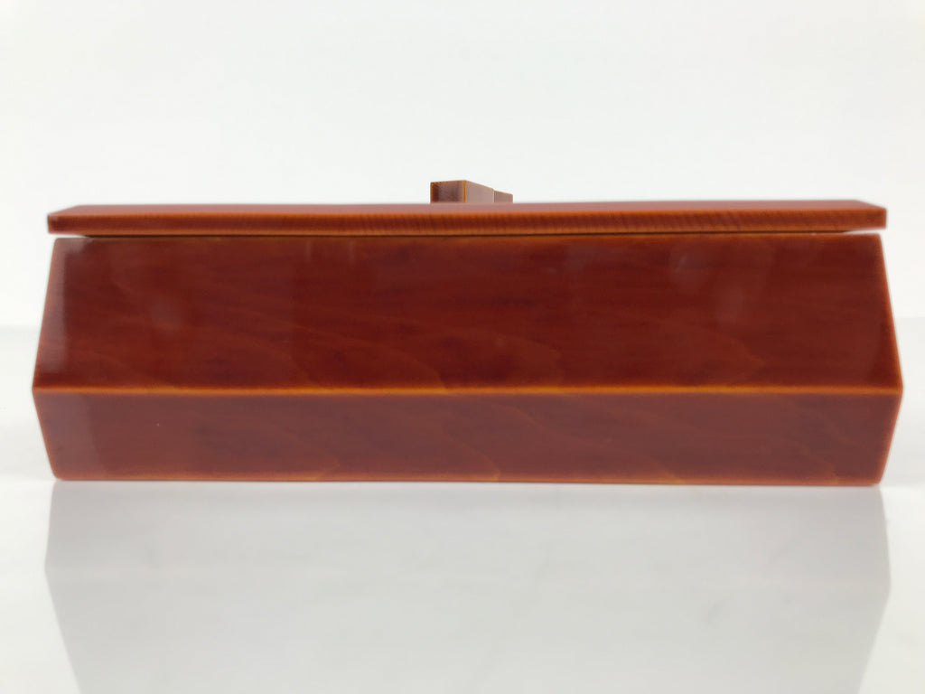 Japanese Lacquered Wooden Lunch Box Bento Hida Shunkei Vtg Brown Jubako LWB180