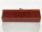 Japanese Lacquered Wooden Lunch Box Bento Hida Shunkei Vtg Brown Jubako LWB180