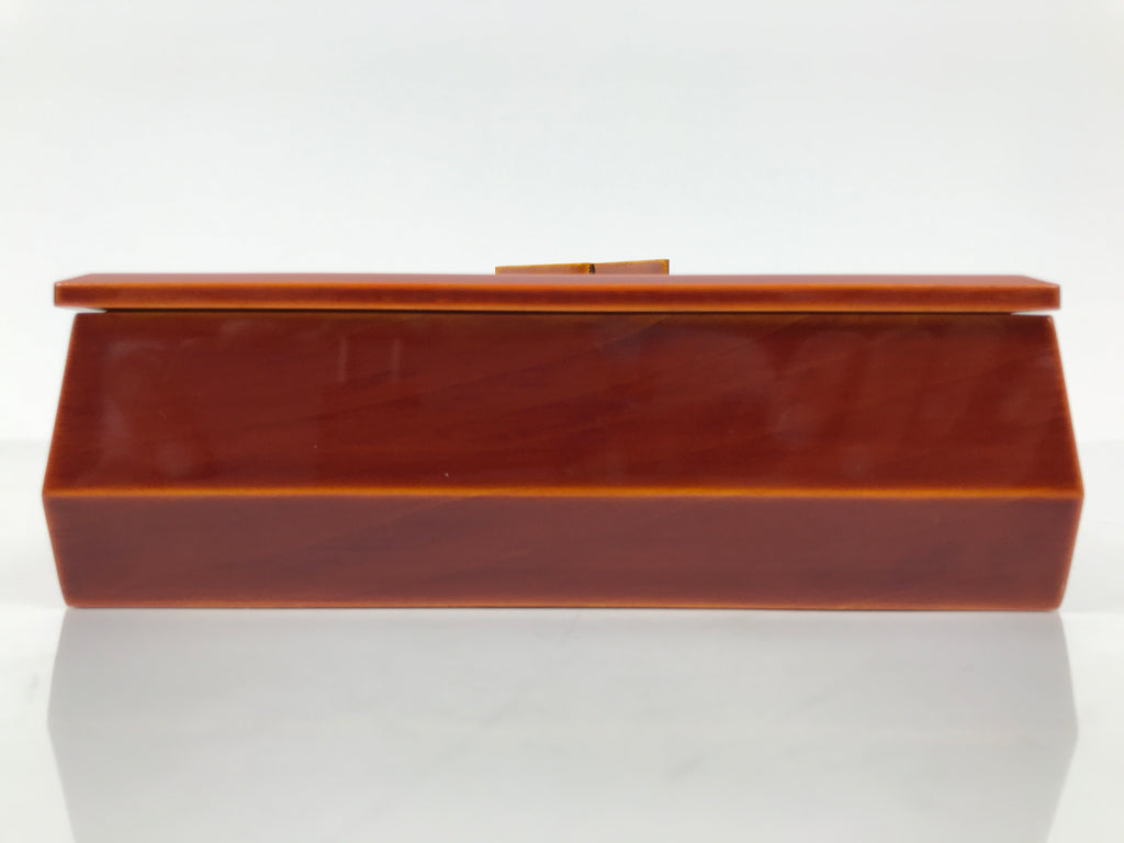 Japanese Lacquered Wooden Lunch Box Bento Hida Shunkei Vtg Brown Jubako LWB180