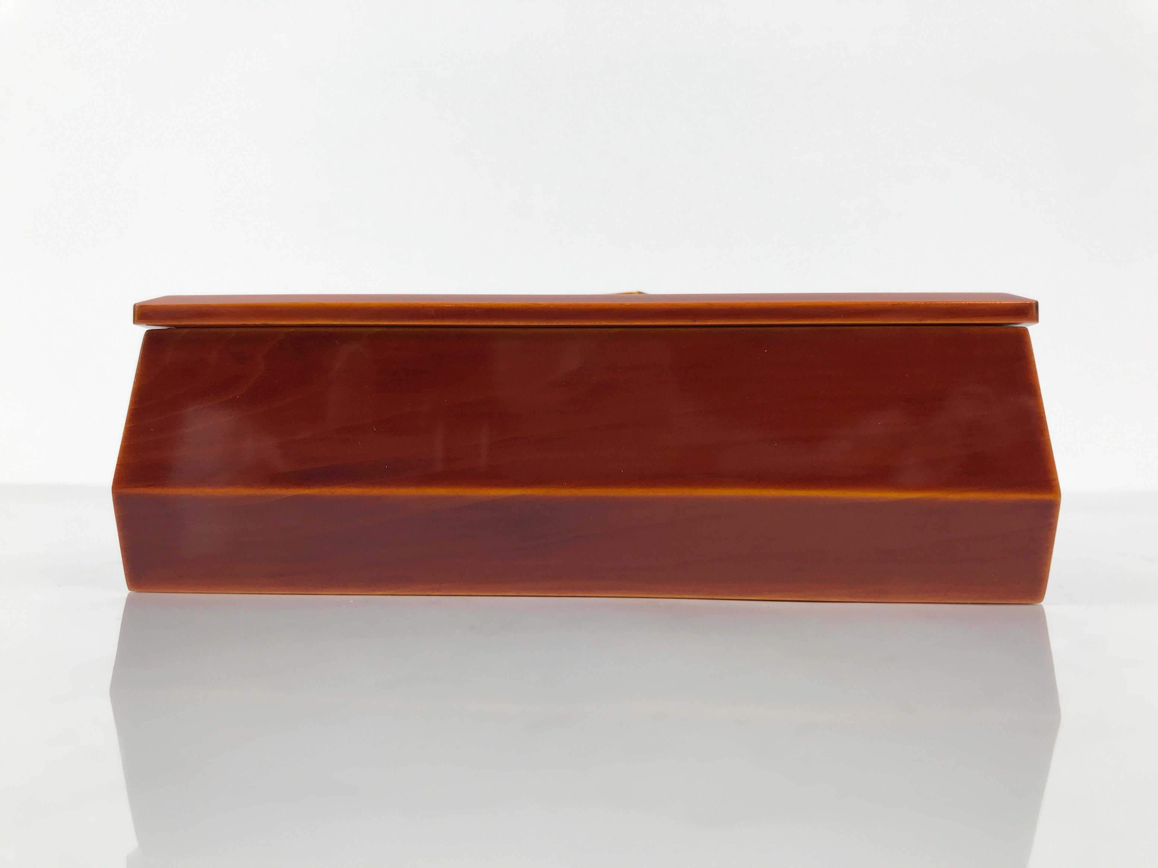 Japanese Lacquered Wooden Lunch Box Bento Hida Shunkei Vtg Brown Jubako LWB180