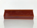 Japanese Lacquered Wooden Lunch Box Bento Hida Shunkei Vtg Brown Jubako LWB180