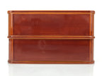 Japanese Lacquered Wooden Lunch Box Bento Jubako Shunkei Two Tiers Brown L557