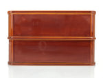Japanese Lacquered Wooden Lunch Box Bento Jubako Shunkei Two Tiers Brown L557
