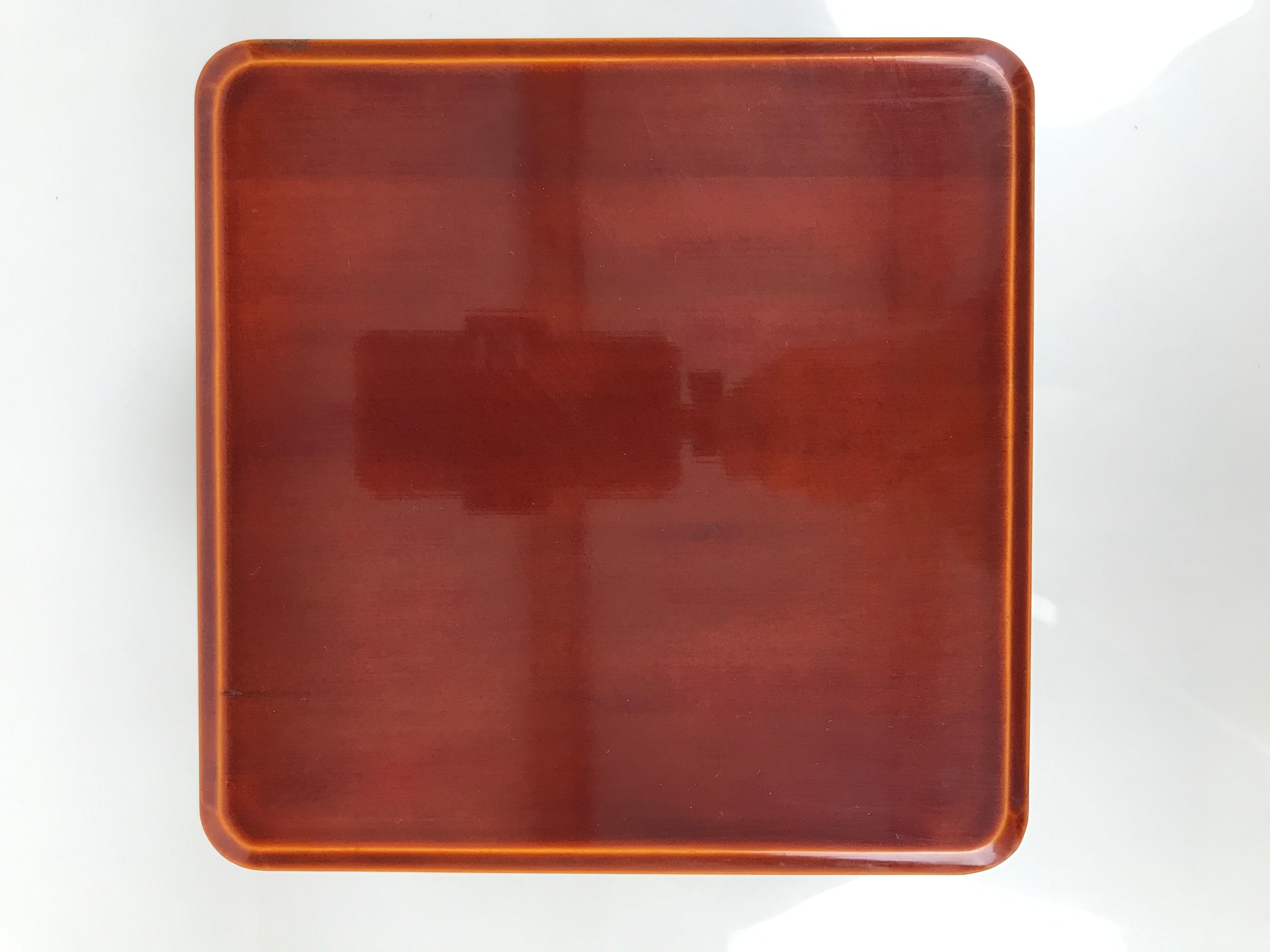 Japanese Lacquered Wooden Lunch Box Bento Jubako Shunkei Two Tiers Brown L557