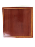 Japanese Lacquered Wooden Lunch Box Bento Shunkei Two Tiers Brown Handle LWB165