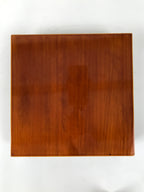 Japanese Lacquered Wooden Lunch Box Bento Vtg Shunkei-Nuri One Tier Brown L394