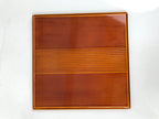 Japanese Lacquered Wooden Lunch Box Bento Vtg Shunkei-Nuri One Tier Brown L394