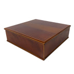 Japanese Lacquered Wooden Lunch Box Bento Vtg Shunkei-Nuri One Tier Brown L394