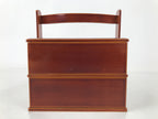 Japanese Lacquered Wooden Lunch Box Bento Vtg Shunkei Two Tiers Brown LWB115