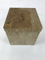 Japanese Lacquered Wooden Lunch Box Bento Vtg Shunkei Two Tiers Brown LWB115