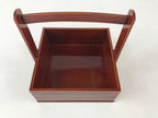 Japanese Lacquered Wooden Lunch Box Lidded Bento Jubako 2 Tiers Kashiki UR914