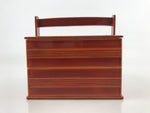 Japanese Lacquered Wooden Lunch Box Lidded Bento Vtg Jubako 2 Tiers Kashiki UR90