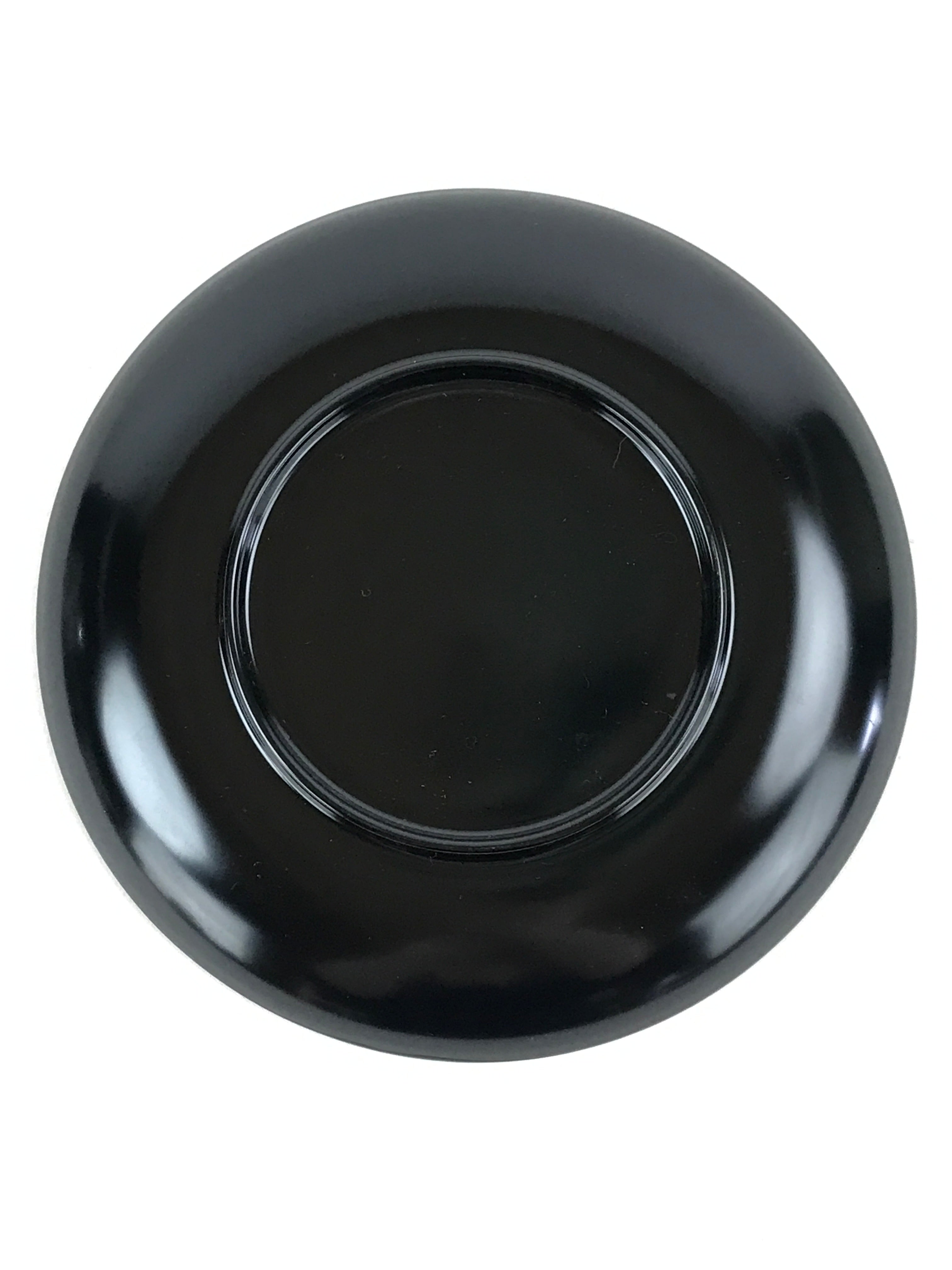 Japanese Lacquered Wooden Meimeizara Plate Vtg Sara Makie Tsuru Crane Black L10
