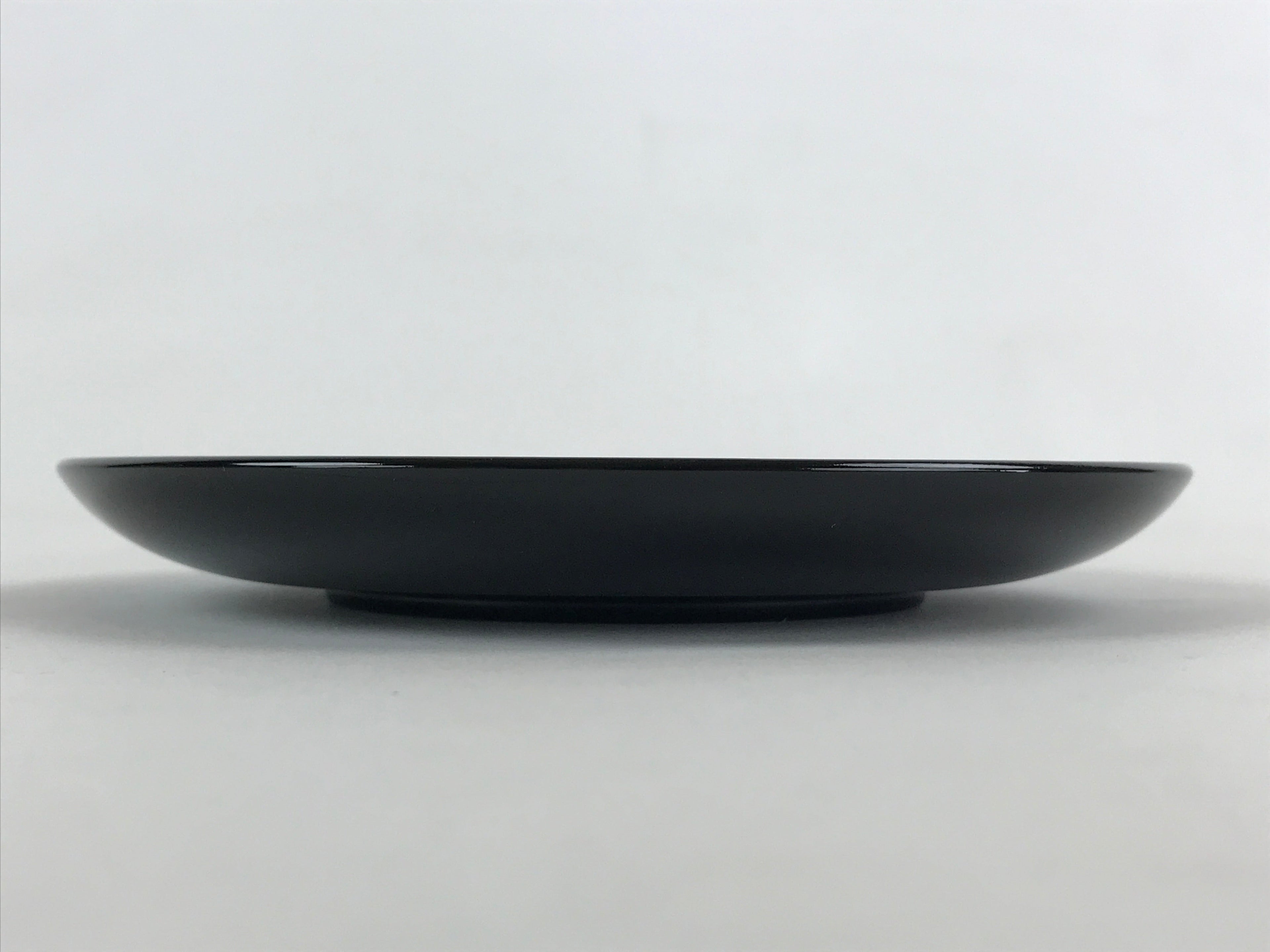 Japanese Lacquered Wooden Meimeizara Plate Vtg Sara Makie Tsuru Crane Black L10