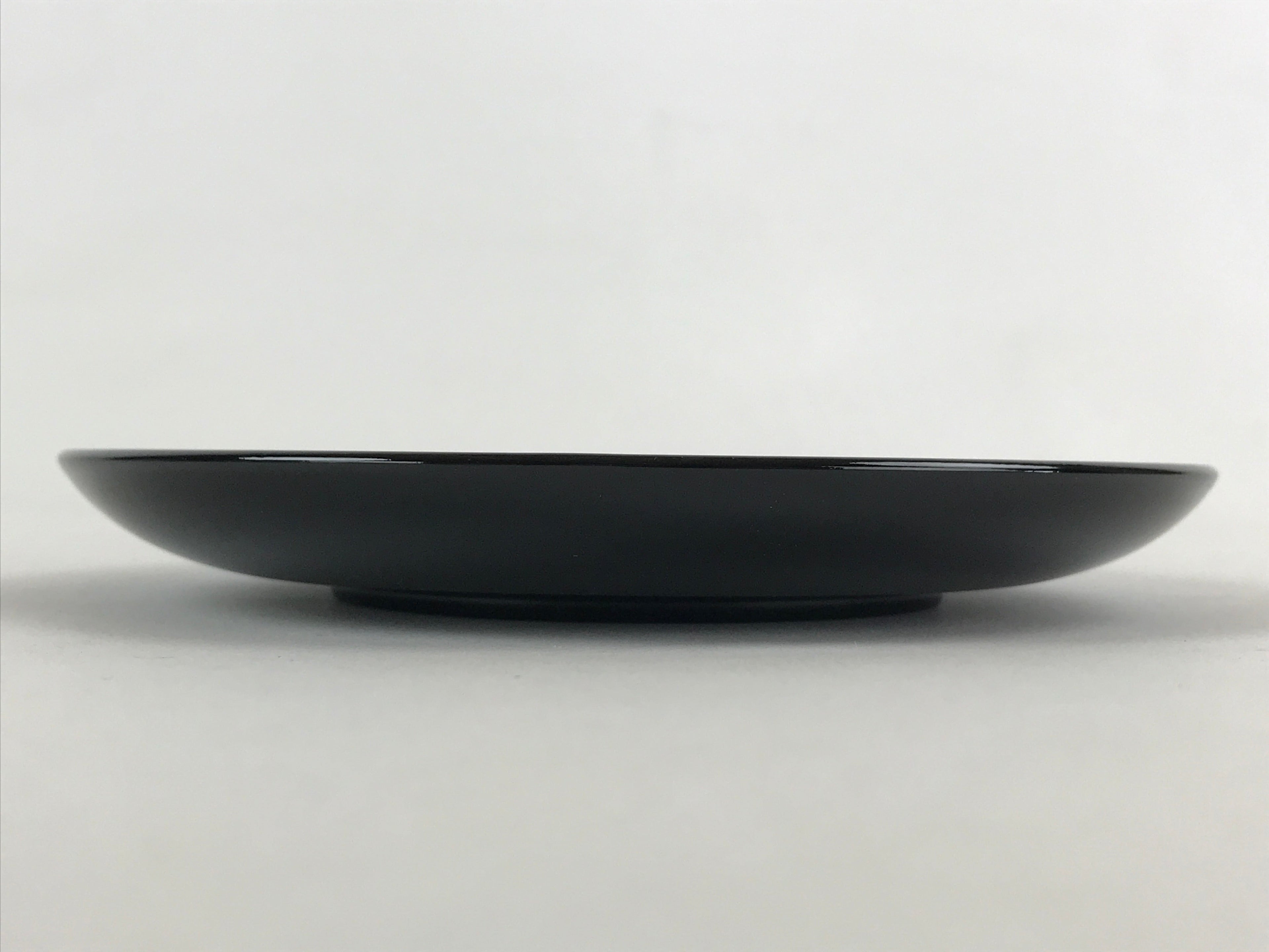 Japanese Lacquered Wooden Meimeizara Plate Vtg Sara Makie Tsuru Crane Black L10