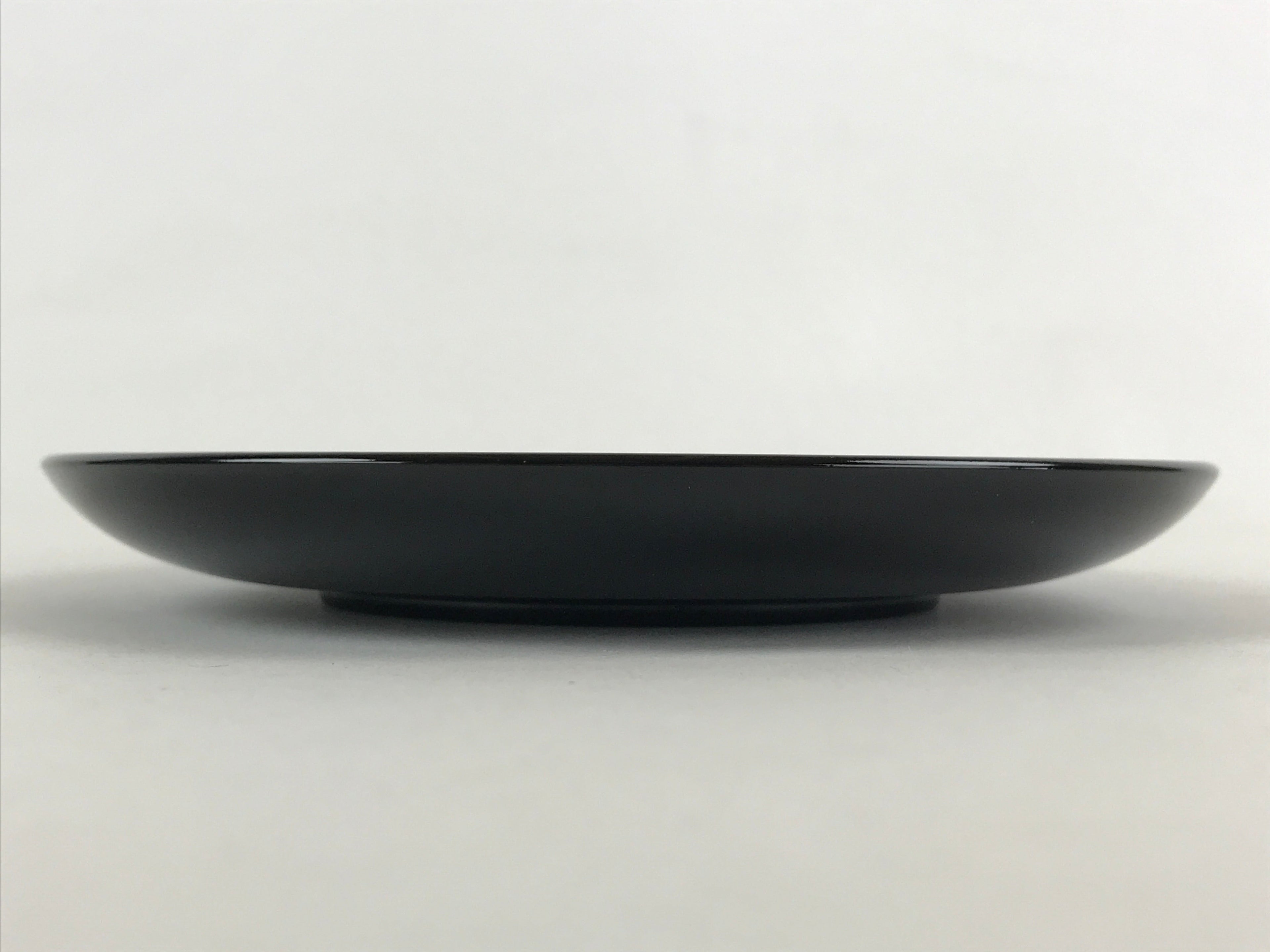 Japanese Lacquered Wooden Meimeizara Plate Vtg Sara Makie Tsuru Crane Black L10