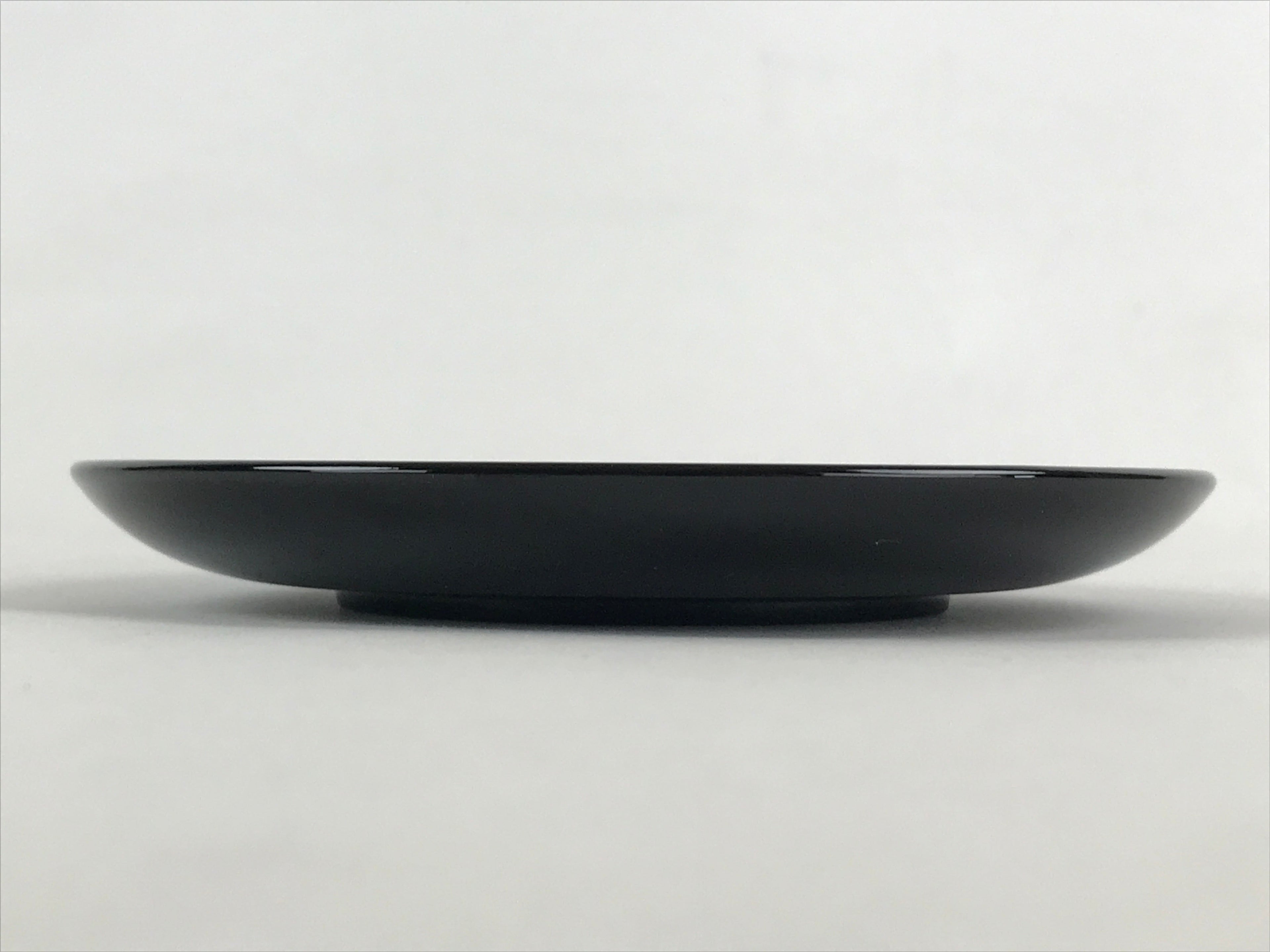 Japanese Lacquered Wooden Meimeizara Plate Vtg Sara Makie Tsuru Crane Black L5