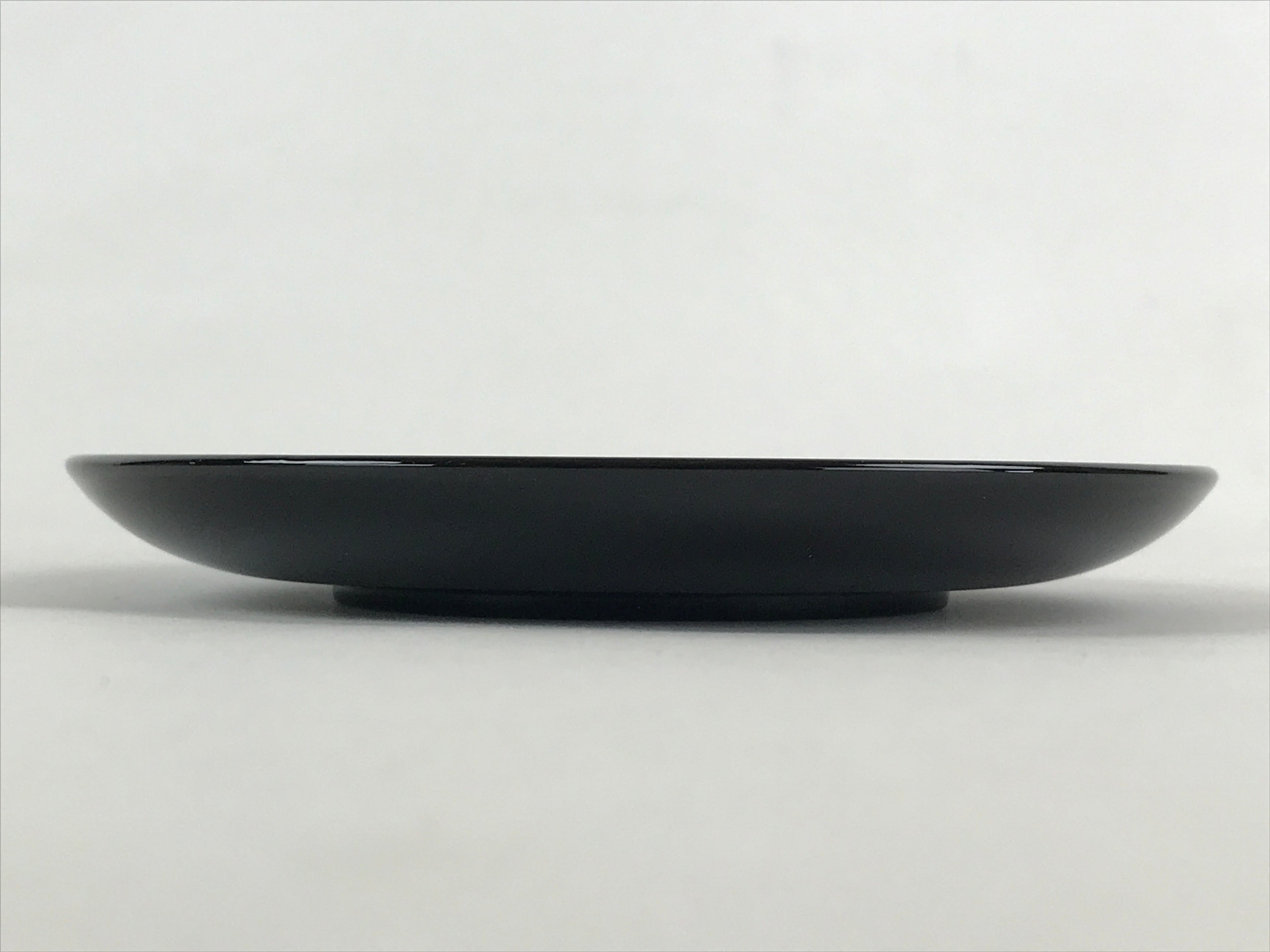 Japanese Lacquered Wooden Meimeizara Plate Vtg Sara Makie Tsuru Crane Black L5